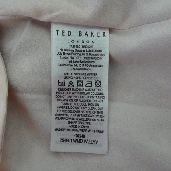 Ted Baker Vallyy Midi Dress Size 8 Ted Size 3 Animal Print Flowy Boho Peasant - Picture 14 of 14